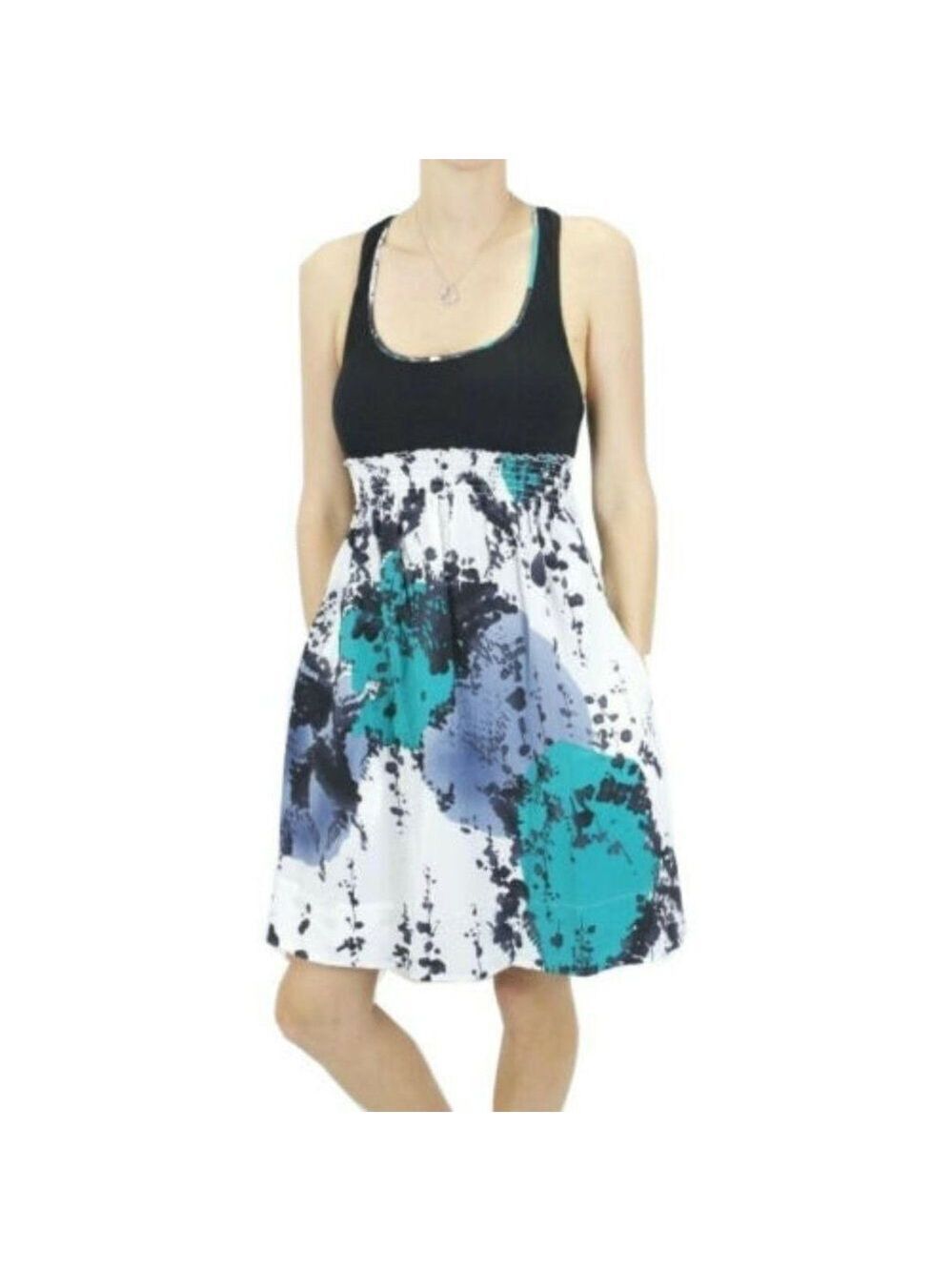 Matty M Mock 2-Piece Racerback Tank Dress Neptune